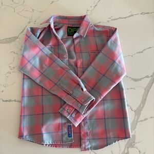 DIXXON Youth Guns N’ Roses WTTJ Flannel - Pink and Gray